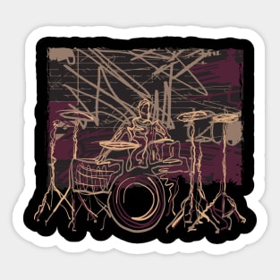 Drummer Urban Style Sticker